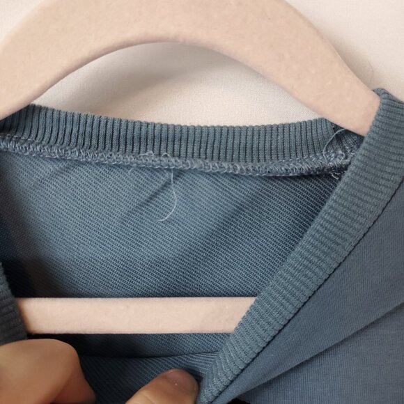 Adorable Blue/Grey Boys Long Slv Crew Neck Sweater "Little Dude" Sz 5T - Picture 5 of 8